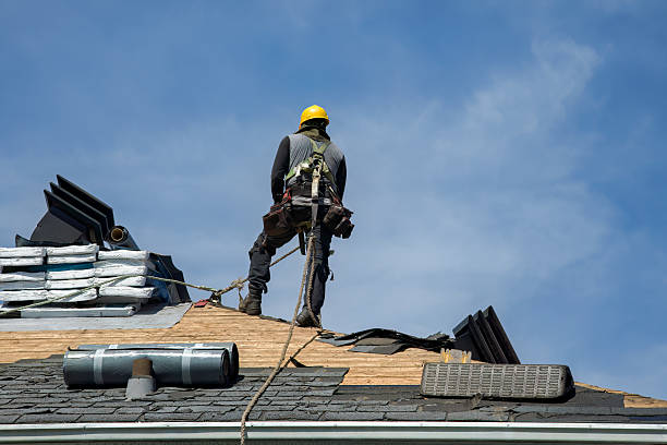 Professional Roof Installation technician working in Beaverton, MI